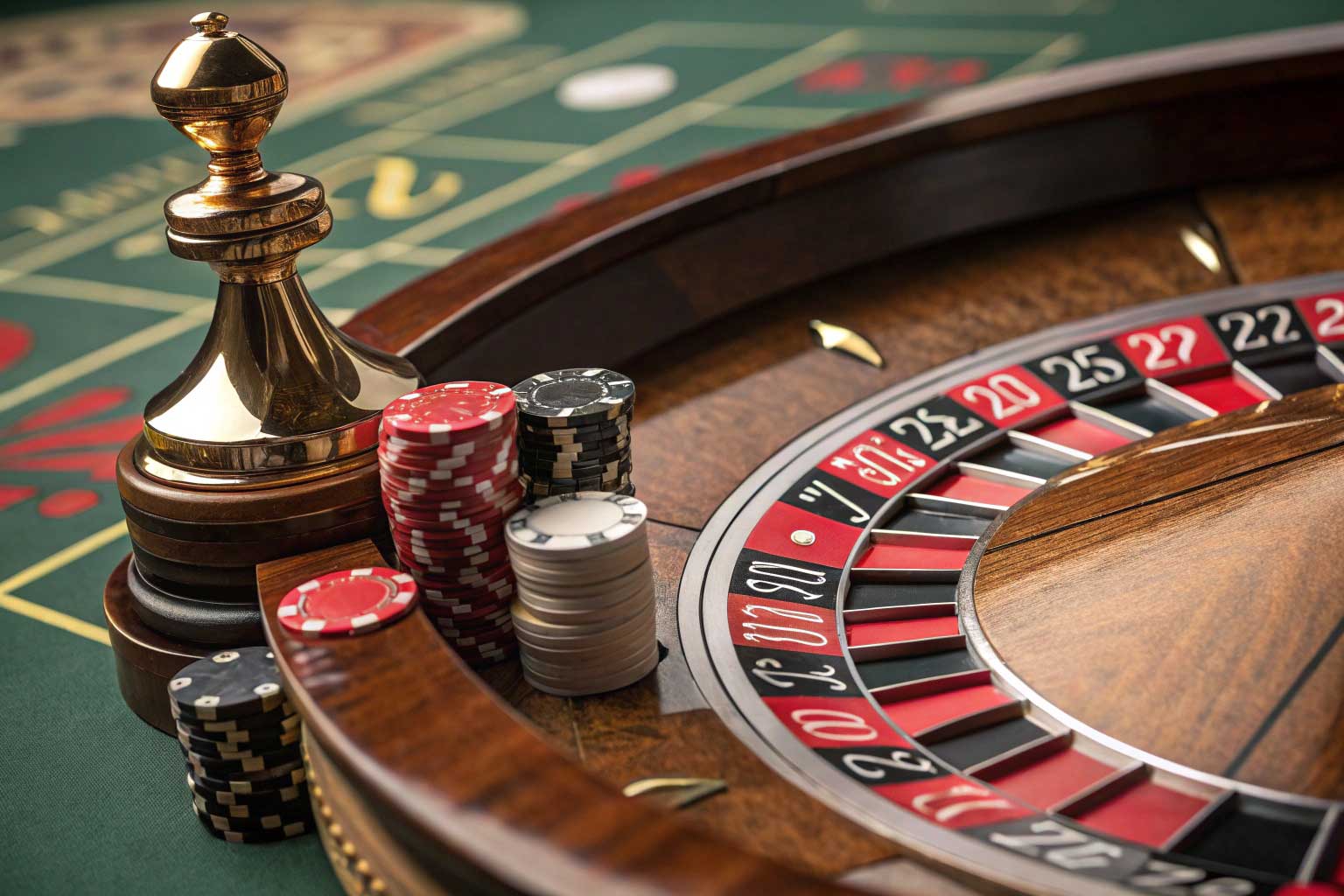 European Roulette Offers Better Odds Than American Version European roulette wheel spinning with single zero and betting chips on red black layout